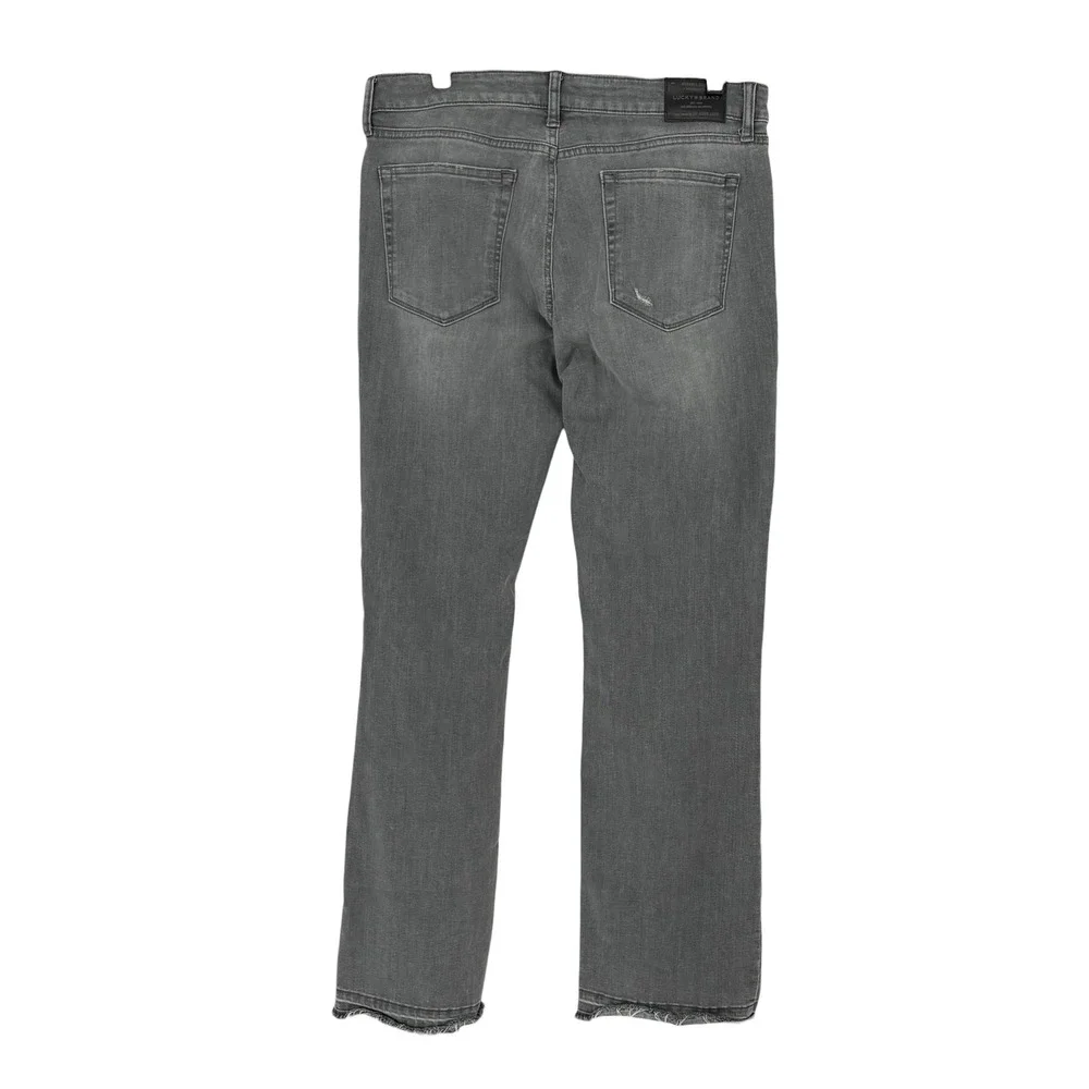 Lucky Brand Lolita Boot Jeans Grey‎ Distressed Raw Hem 14/32
